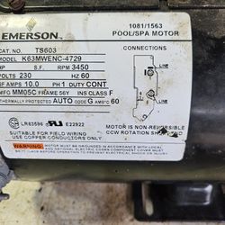 Emerson, 4HP, 230 Volt, SF,56Y Frame