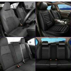 Seat Cover Fit for Hyundai Santa Fe 2007-2018 Car Seat Covers Full Set 5 Seats Waterproof Faux Leather 
