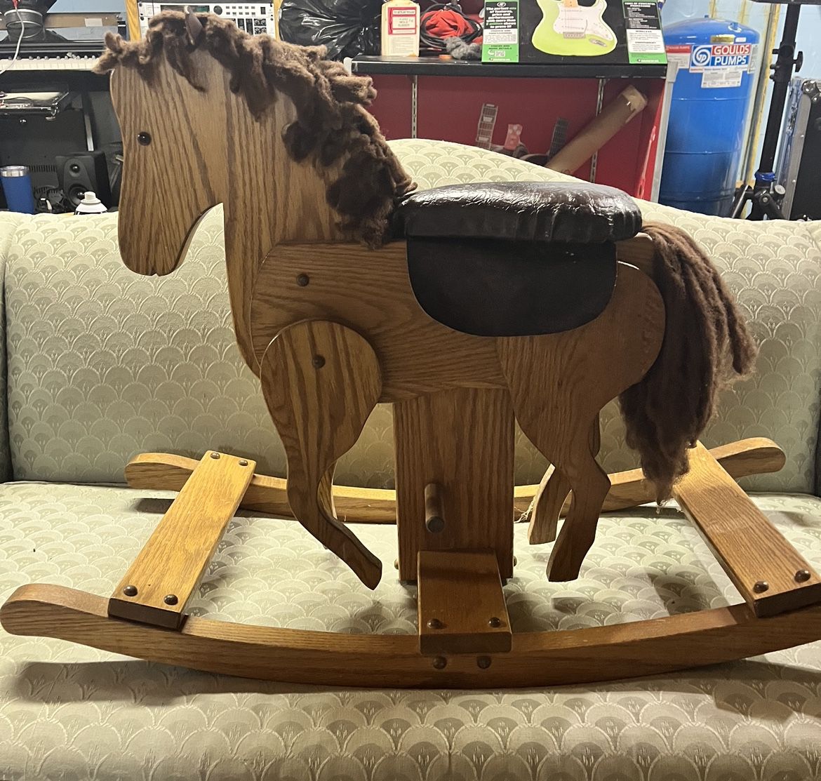 Amish Wooden Rocking Horse