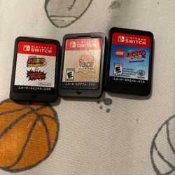 Three Nintendo switch games