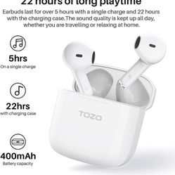  A3 Wireless Earbuds Bluetooth 5.3 Half in-Ear Lightweight Headsets with Digital Call Noise Reduction,Charging Case with Reset Button Hall Detecti