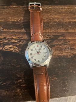 Vintage Wenger Leather Strap Watch
