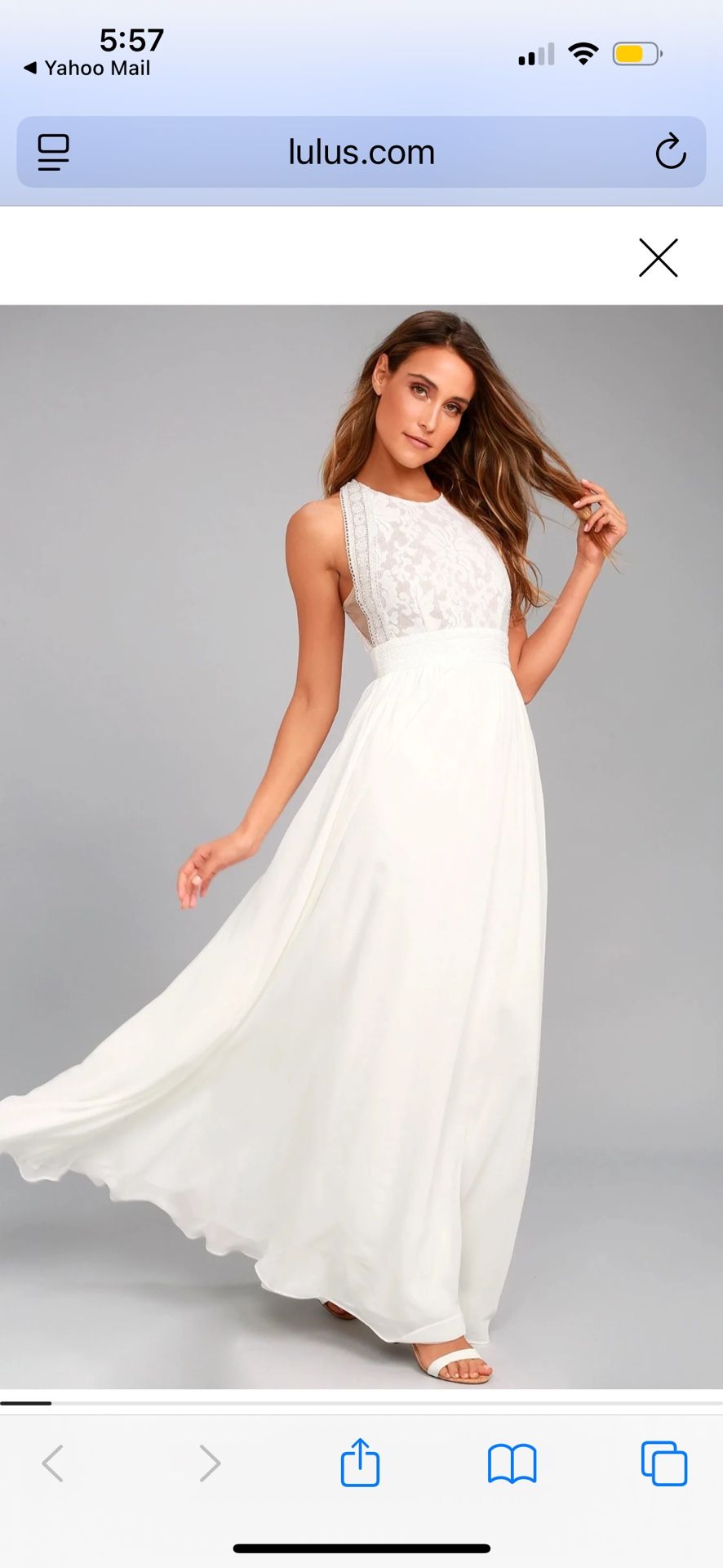 Forever and Always White Lace Maxi Dress Lulus