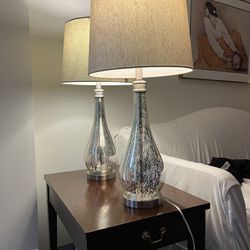 Willow  mercury Glass Table Lamps