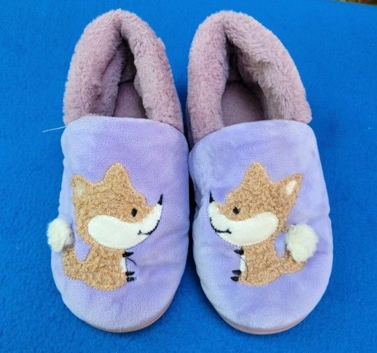 Plush Warm Slippers for Girls Wintex Fauz Fur Lined - Little Girls 13.5-14