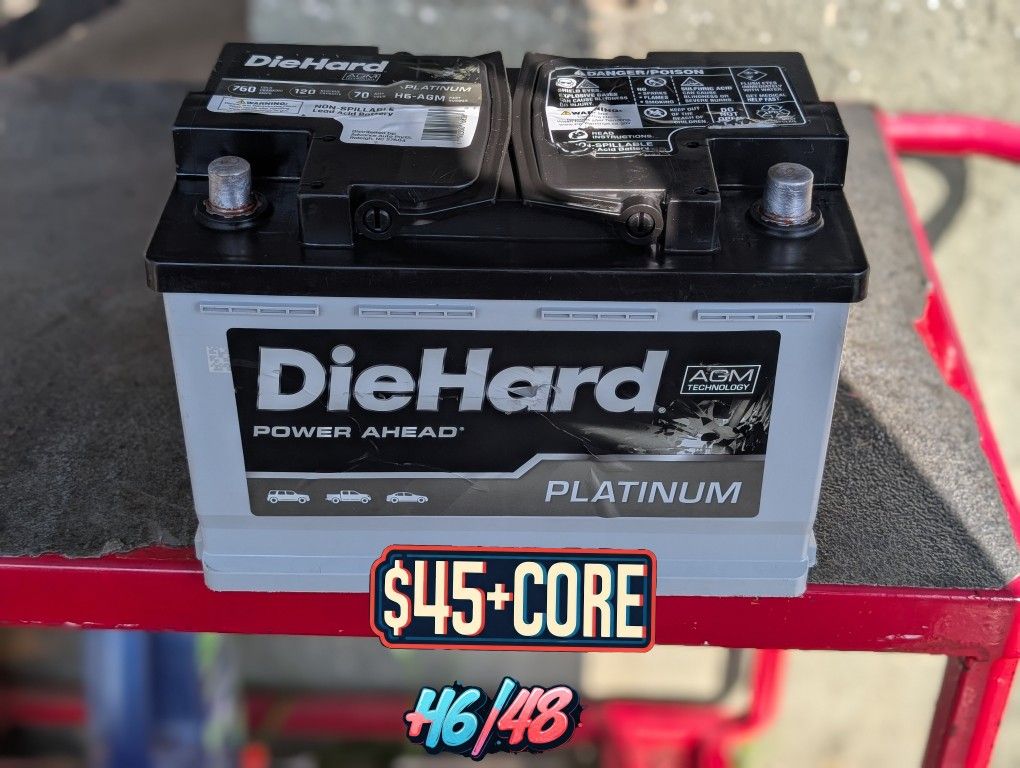 AGM Car Battery / Group Size 48/H6