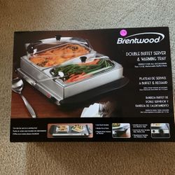 Double Buffet Server And Warming Tray