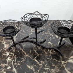 Black Candle Holder Set