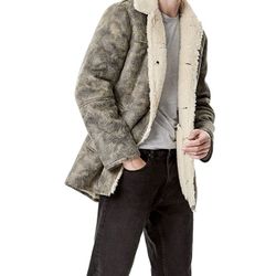 Tommy Hilfiger Men Classic Faux Shearling Walking Coat