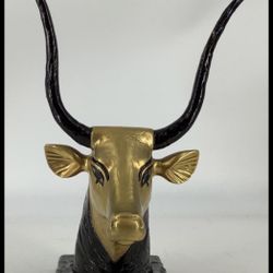 Treasures Of Tutankhamun, Numbered Limited Edition Gilt  Bust: Boehm Egyptian Salutes Sacred Cow Head #586