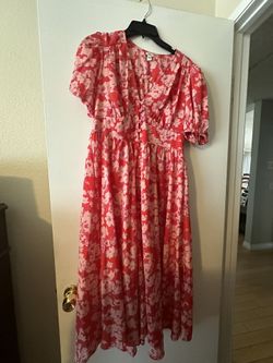 Red Floral Dress