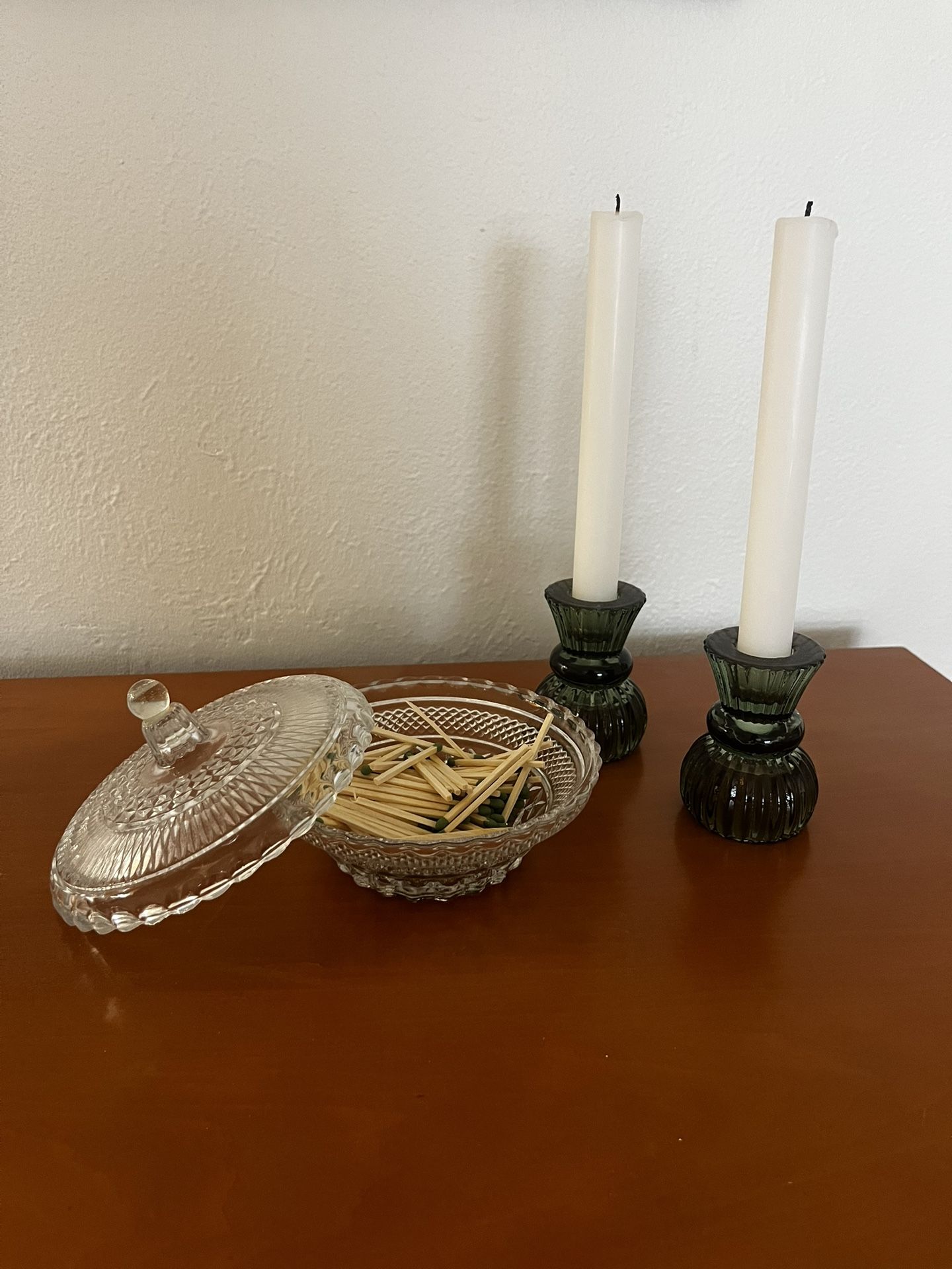 Match Holder and Candles