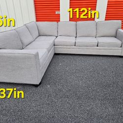 FREE DELIVERY Couch Sofa L Sectional 2 Piece Grey