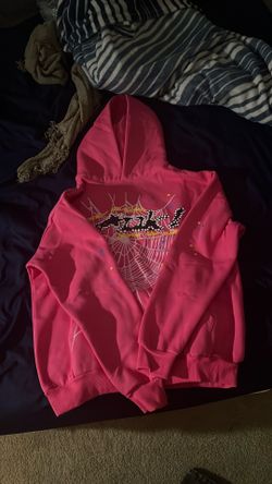 Pink Sp5der Hoodie Large