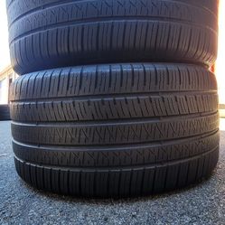 2 Tires 285/35/20 Pzero Pirrelli 