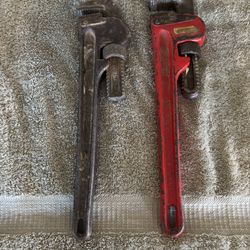 Two 14” Pipe Wrenches 