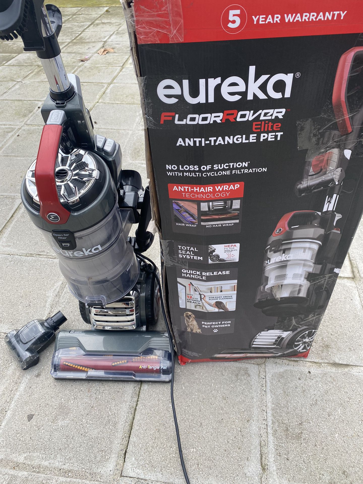 EUREKA Pet Upright Vacuum Cleaner for Home, Bagless Upright Vacuum Cleaner Swivel Steering, Powerful Lightweight Upright Vacuum Carpet and Floor, Floo