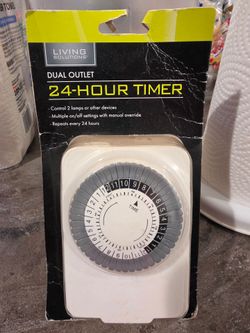 Living Solutions Dual Outlet 24-Hour Timer