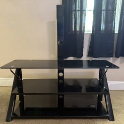 Tv Stand (Black Glass) 