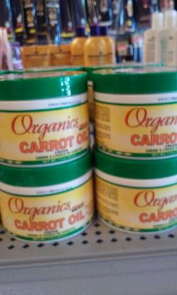 Organics carrot oil. Hair treatment