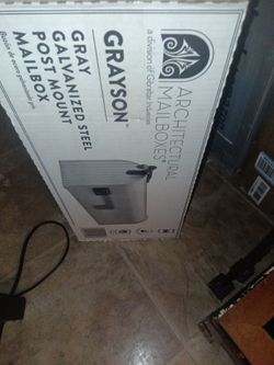 NEW Architectural Mailboxes Grayson Gray Galvanized Mailbox – $10