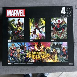 BRAND NEW Marvel Spider-Man 4 in 1 Puzzles