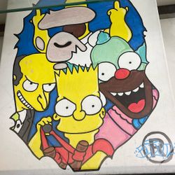 Simpsons Bape Art Canvas 