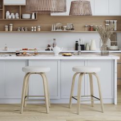 Bar Stools Set of 2, Counter Height Backless 26″ Bar Stoo