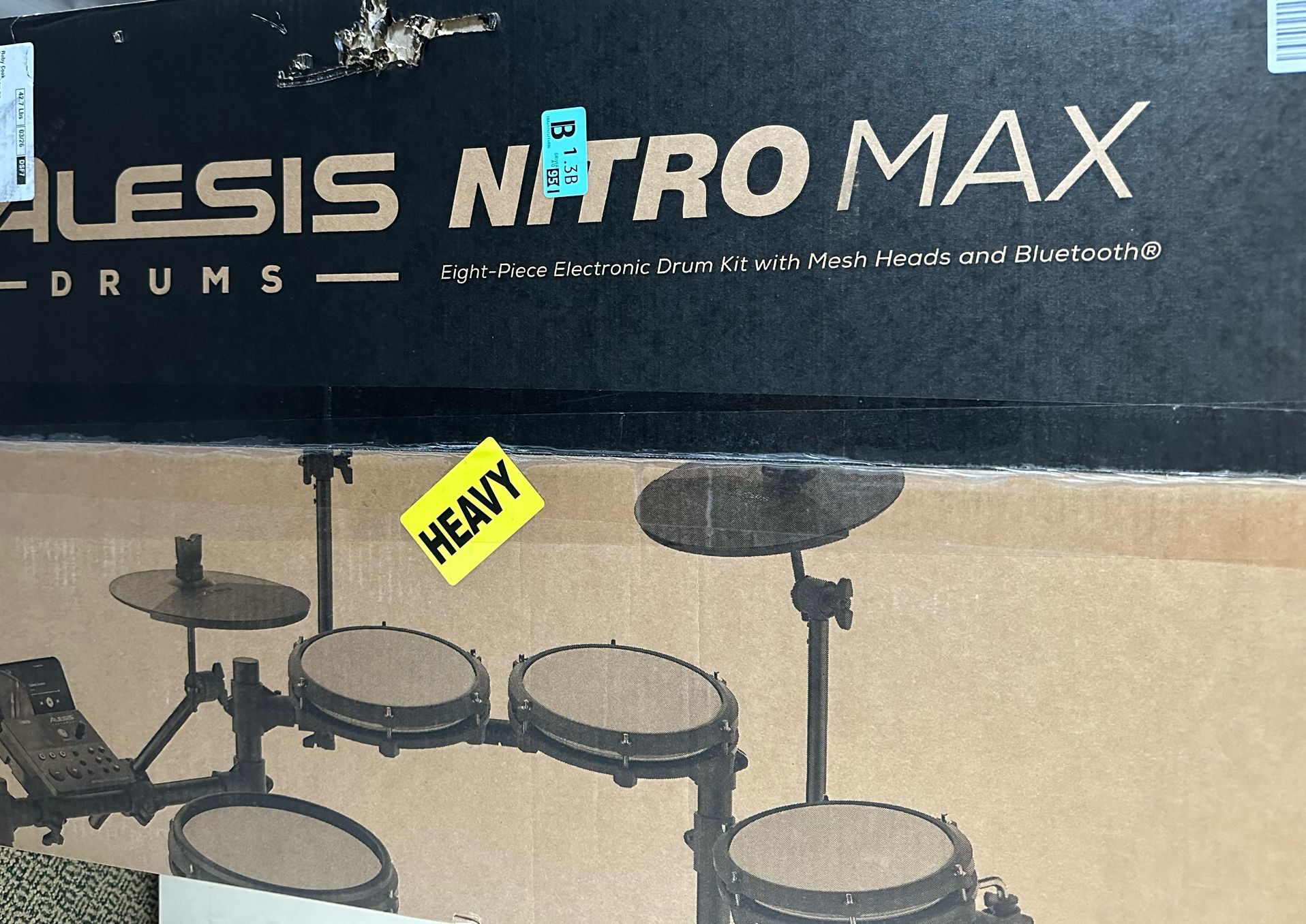 Alesis Nitro Max Kit Electric Drum Set with Quiet Mesh Pads