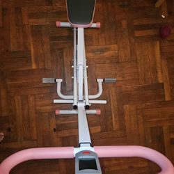 FLYBIRD Pink Squat Machine for Home, 330lbs Foldable, 4 Resistance Bands, Core & Leg Exercise Pink