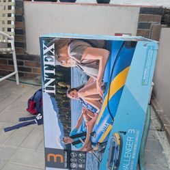 3 person blow up boat used once