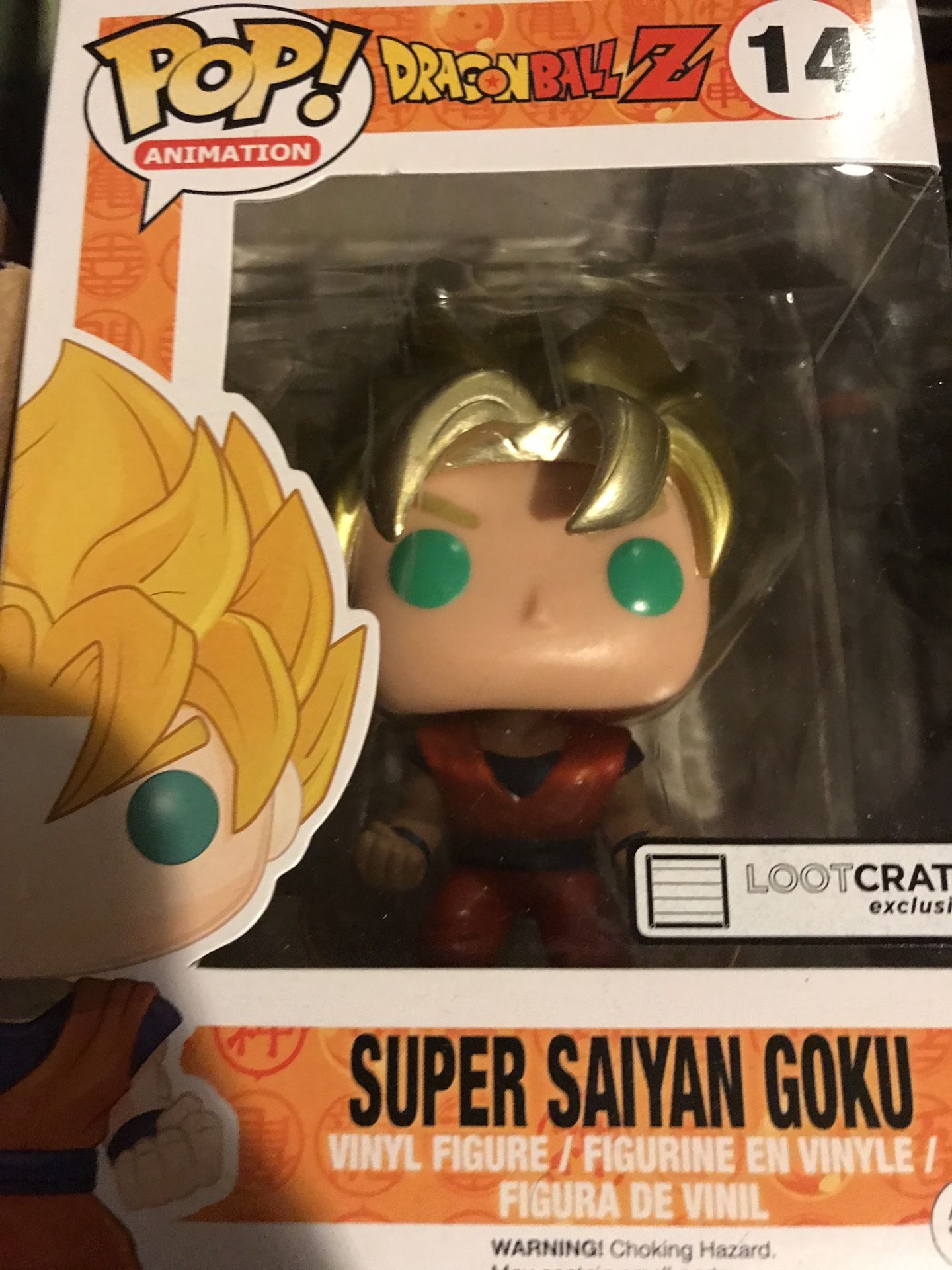 Dragon ball loot crate goku pop new gold hair funko loot crate