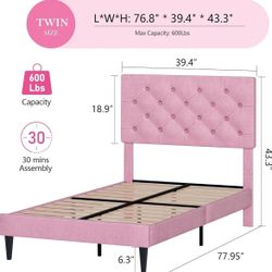 Pink Twin Bed 