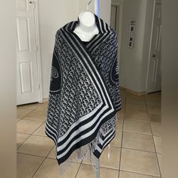 Christian Dior x Shawn STUSSY 100% SOIE Silk Stole Oblong wrap scarf. DIOR x Shawn Stussy RARE FIND!  