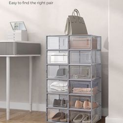 Shoe Boxes, Pack of 36 Shoe Storage Organizers