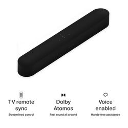 Sonos Beam Gen 2 - Black - Soundbar with Dolby Atmos