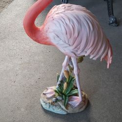 19.5" Hard Resin Flamingo Garden Decor 
