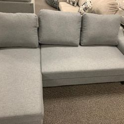 Jarreau Gray Sofa Chaise Sleeper 