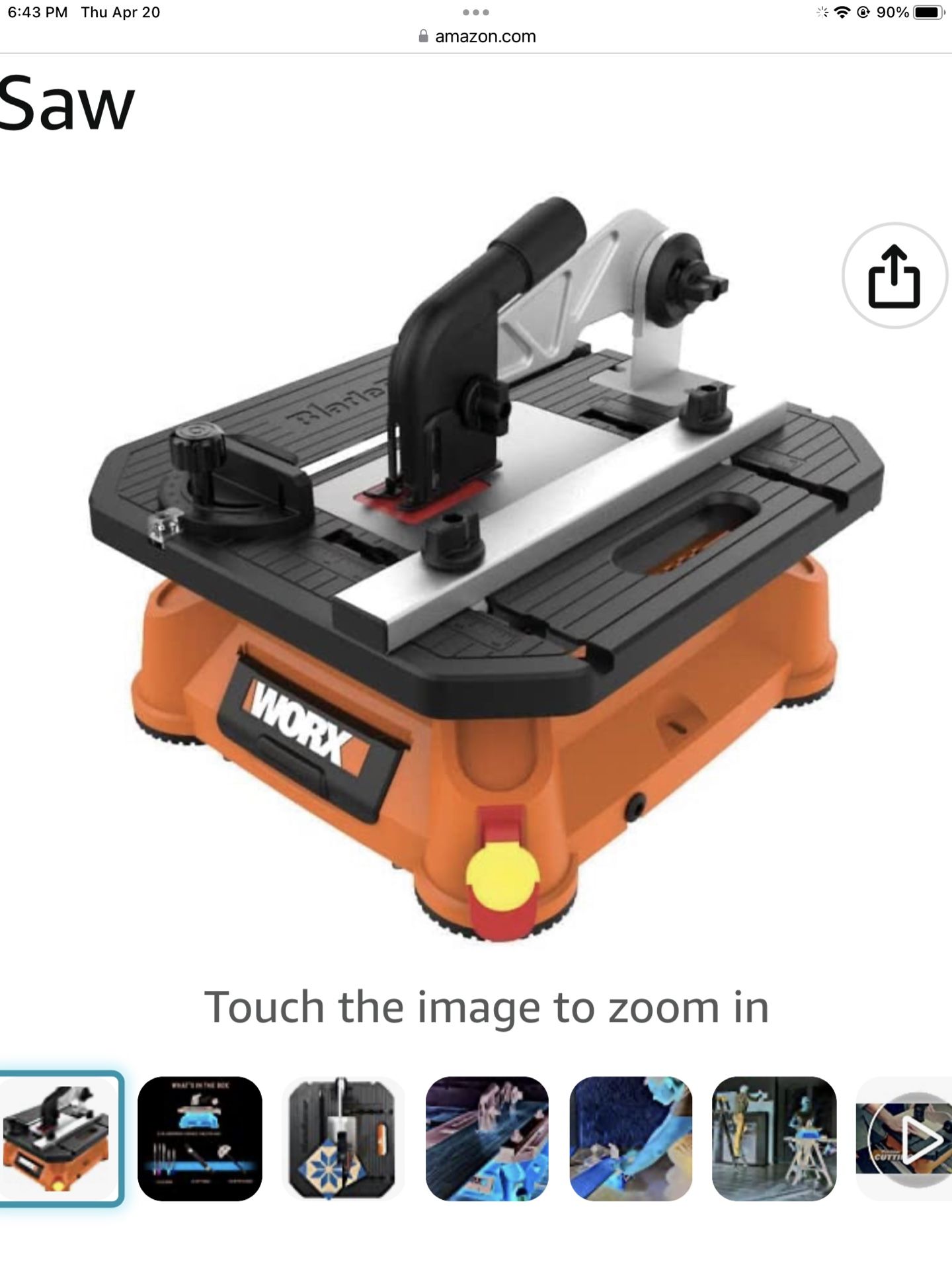 Worx WX572L 5.5 Amp BladeRunner Portable Electric Table Top Saw