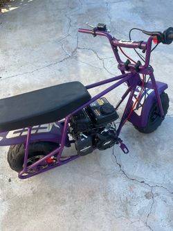 Purple Gas-Powered Mini bike