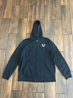 black True Religion full-zip hoodie