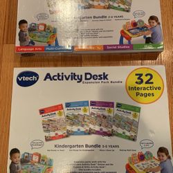 VTech Activity Desk 4-in-1 Pre-Kindergarten & Kindergarten Expansion Pack Bundle
