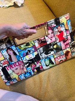 Vintage magazine clutch