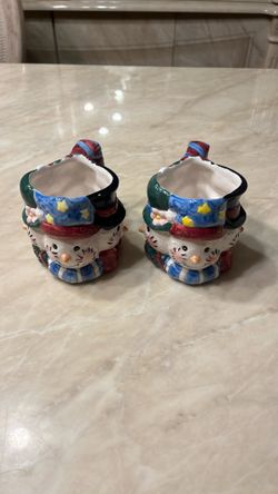 Set of 2 Super Cute Christmas Ceramic Mugs