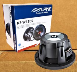 12" Dual Voice Coil Subwoofer 2-Ohm Bass Speaker 2250 Watt Alpine R2-W12D2 🚨 Payment Options Available 🚨 No Credit Needed 🚨
