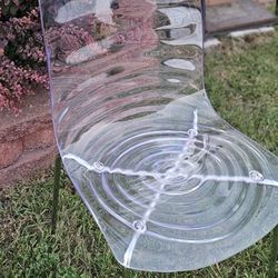 4 wave acrylic chairs
