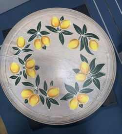 Lazy Susan Turntable With Lemon Design