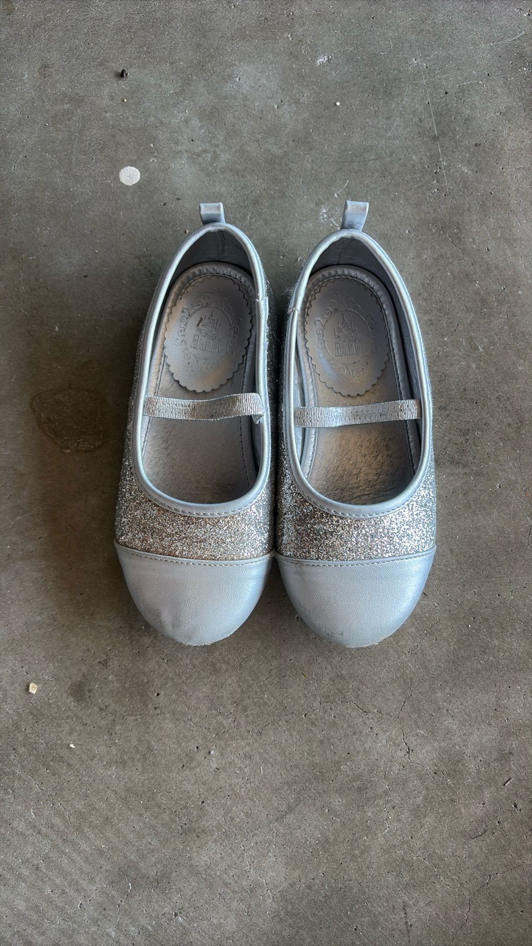 Silver Disney Ballet Flats