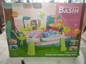 JoyStone 4-in-1 Toddler Sand Water Table with Electric Pump