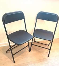 2 Black Fold Out Chairs for Sale!